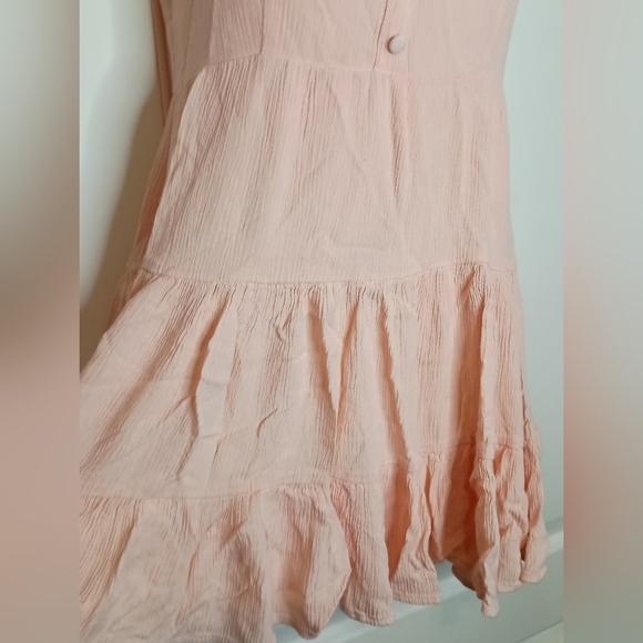 FOREVER 21 Charming Light Butterly Pink Barbiecore Button-Front Dress(#1,008) - Picture 4 of 9